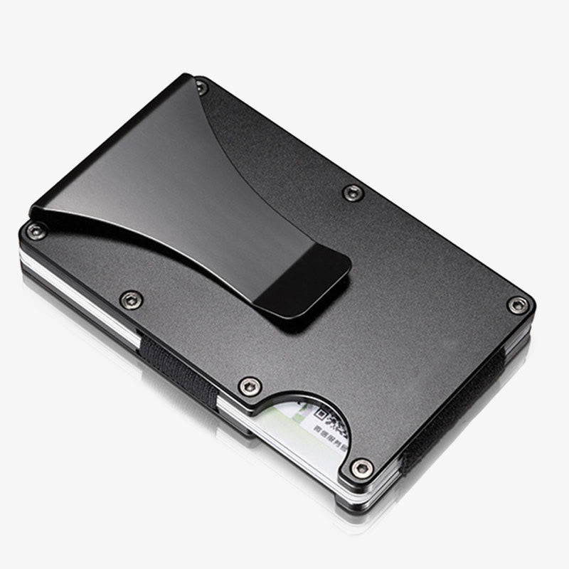 RFID-blockierender Kreditkartenhalter, Kartenetui, minimalistische Geldbörse für Männer - Grau - image 1