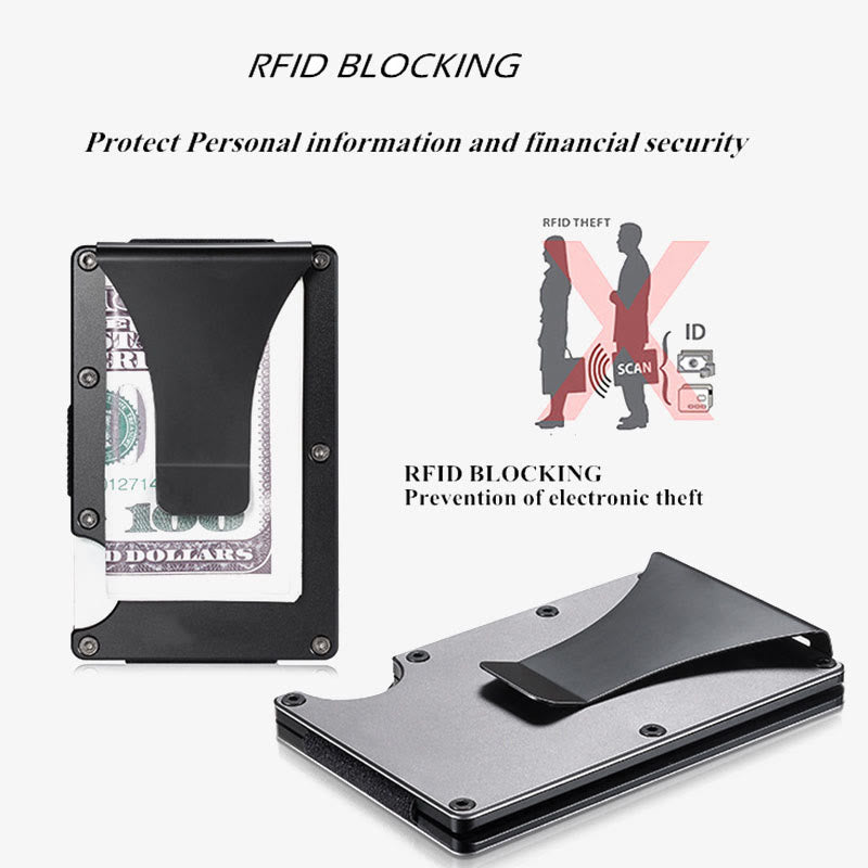 RFID-blockierender Kreditkartenhalter, Kartenetui, minimalistische Geldbörse für Männer