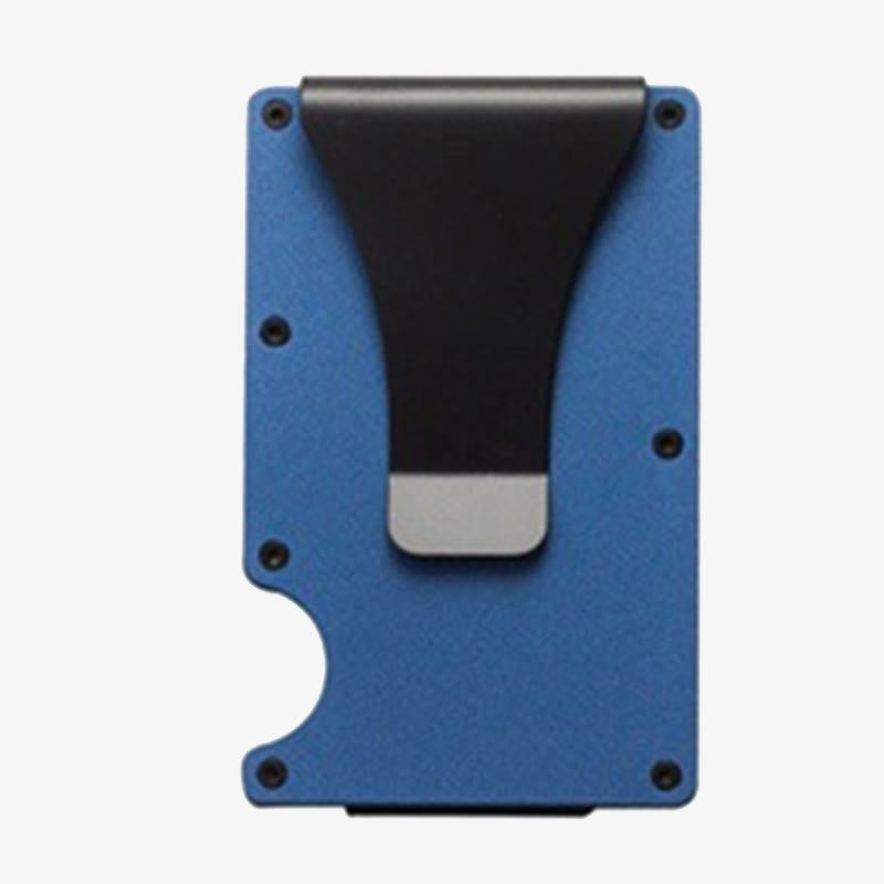 RFID-blockierender Kreditkartenhalter, Kartenetui, minimalistische Geldbörse für Männer - Blau - image 11