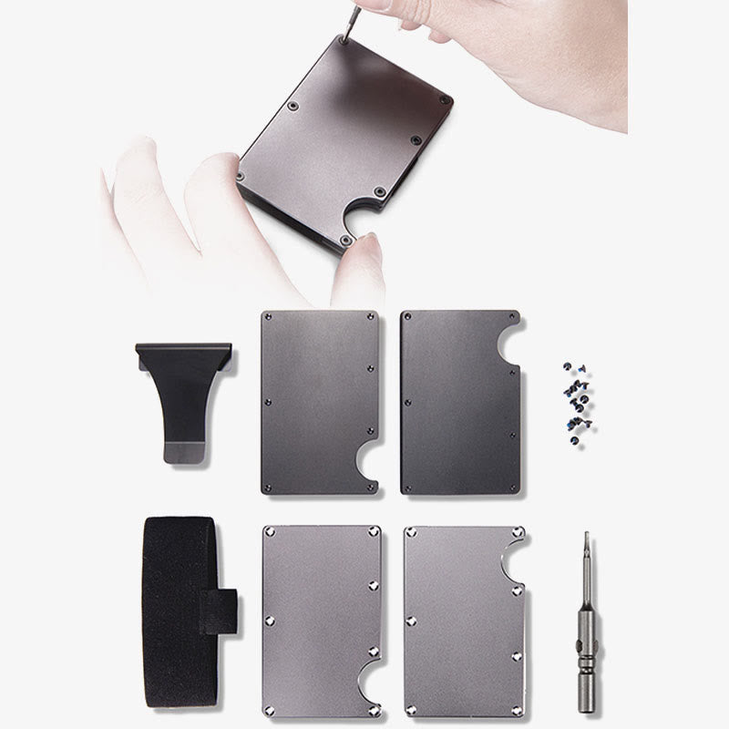 RFID-blockierender Kreditkartenhalter, Kartenetui, minimalistische Geldbörse für Männer - image 8
