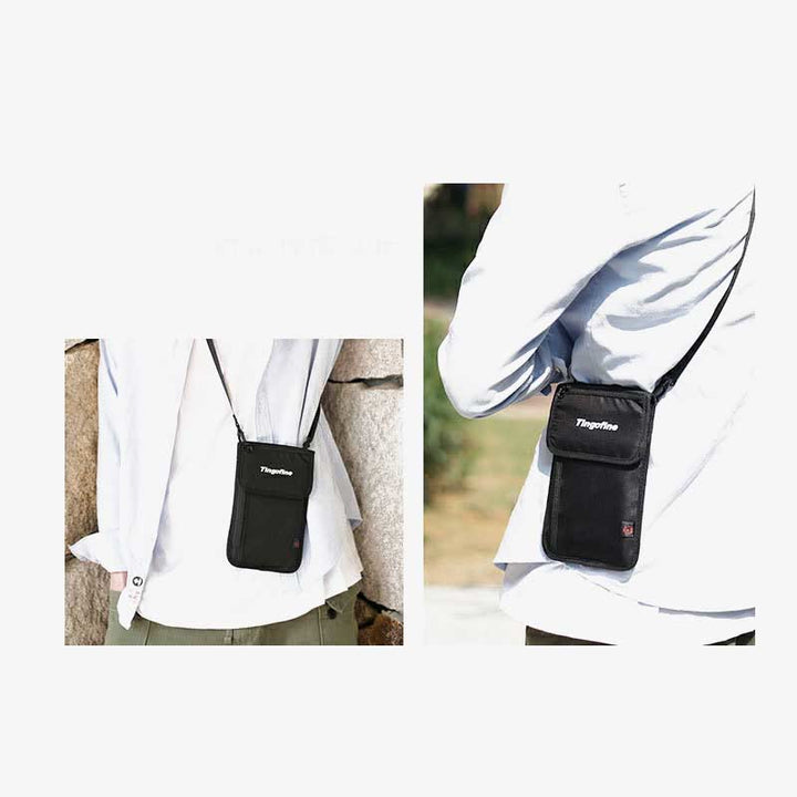 Wasserdichte RFID-blockierende Reisebrieftasche, Reisepasshülle, kleine Umhängetasche