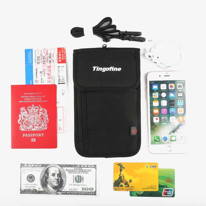 Wasserdichte RFID-blockierende Reisebrieftasche, Reisepasshülle, kleine Umhängetasche