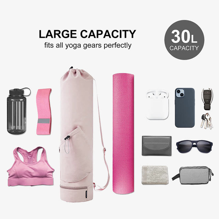 Große Kapazität Yoga Matte Tasche mit Dry Wet De Part Tasche Flammenhalter