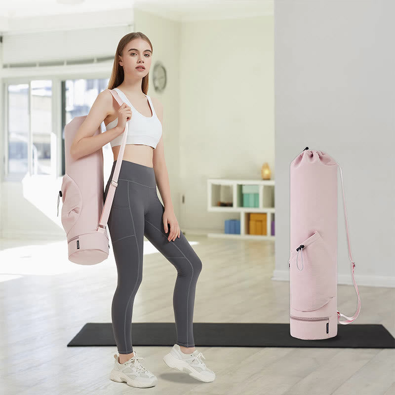 Große Kapazität Yoga Matte Tasche mit Dry Wet De Part Tasche Flammenhalter