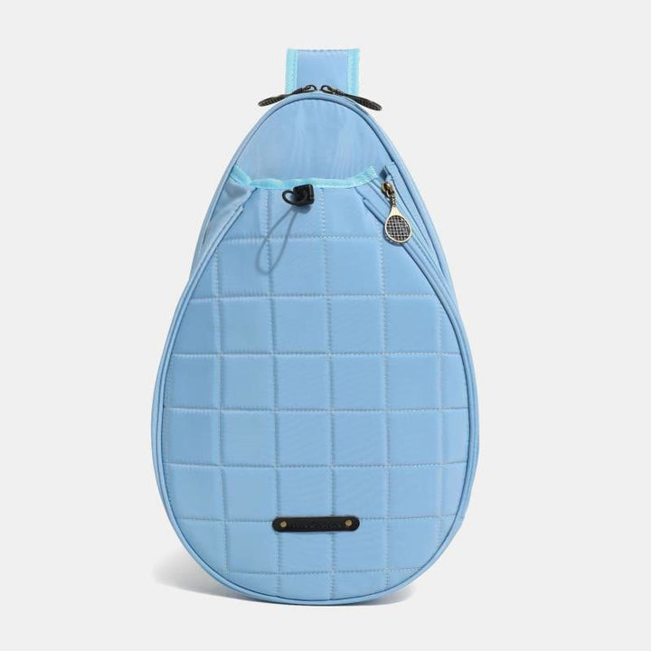 Schlägertasche für Damen, kariertes Muster, wasserdichte Umhängetasche aus Polyester