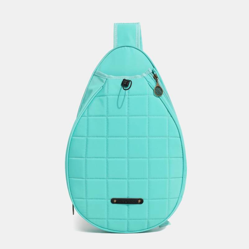 Schlägertasche für Damen, kariertes Muster, wasserdichte Umhängetasche aus Polyester