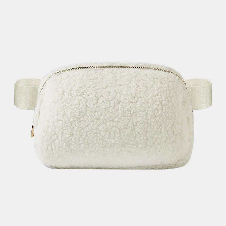 Leichte Hüfttasche für Damen und Herren, weiche und warme Schultertasche aus Plüsch