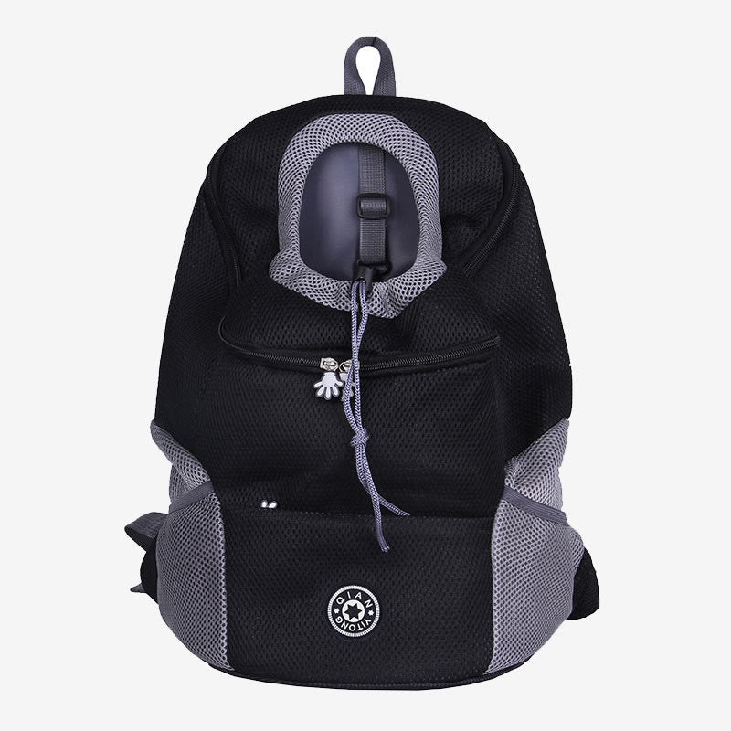 Haustierträger-Rucksack, belüfteter Netz-Rucksack mit Sicherheitsgurt