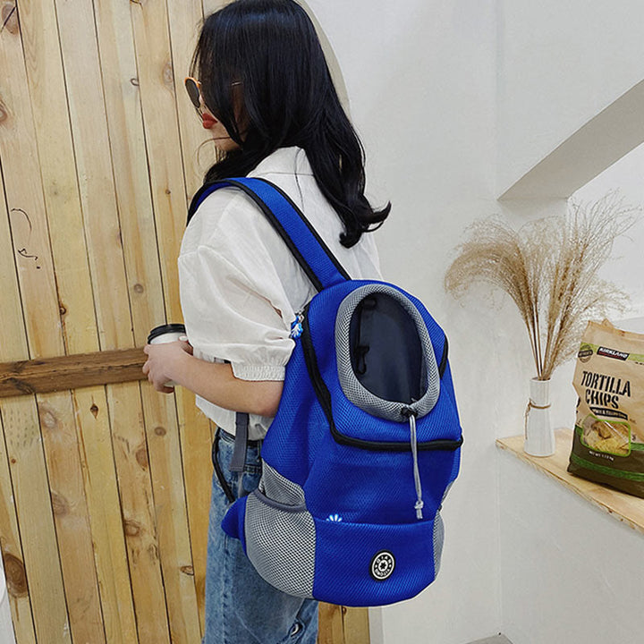 Haustierträger-Rucksack, belüfteter Netz-Rucksack mit Sicherheitsgurt