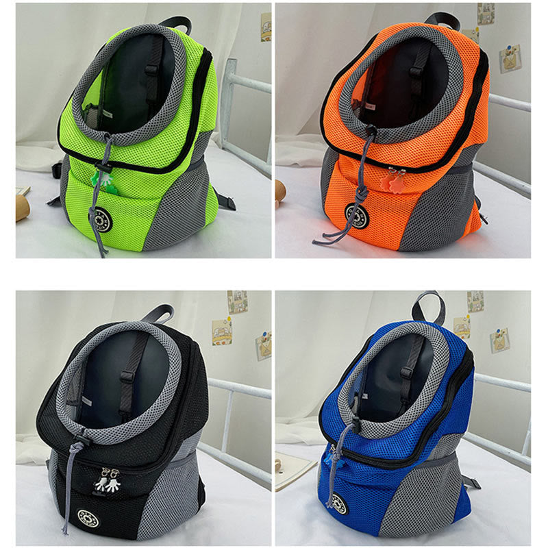 Haustierträger-Rucksack, belüfteter Netz-Rucksack mit Sicherheitsgurt