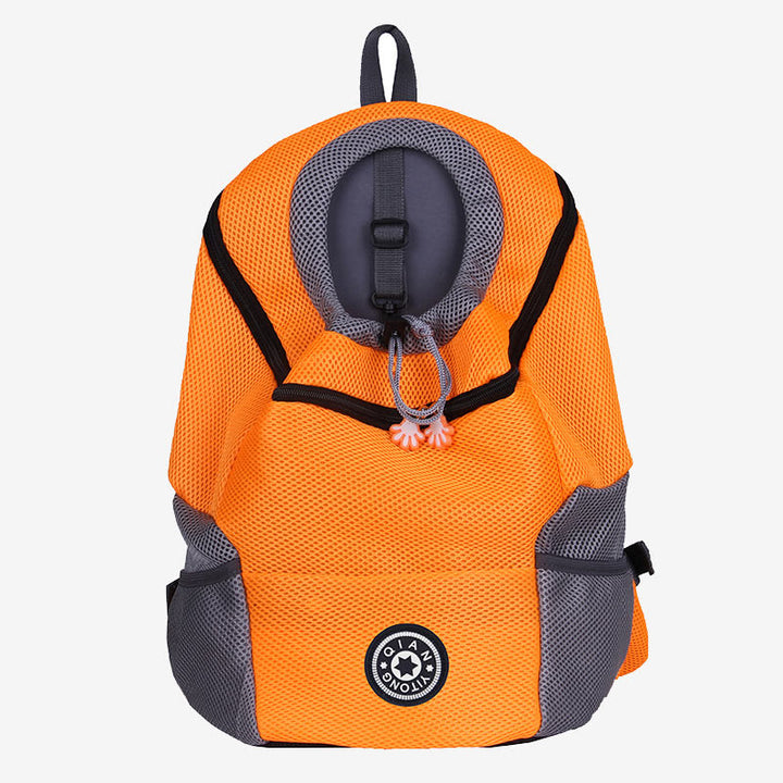 Haustierträger-Rucksack, belüfteter Netz-Rucksack mit Sicherheitsgurt