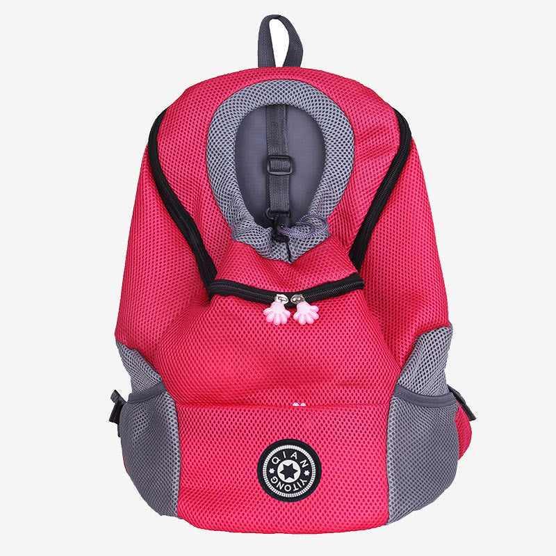 Haustierträger-Rucksack, belüfteter Netz-Rucksack mit Sicherheitsgurt