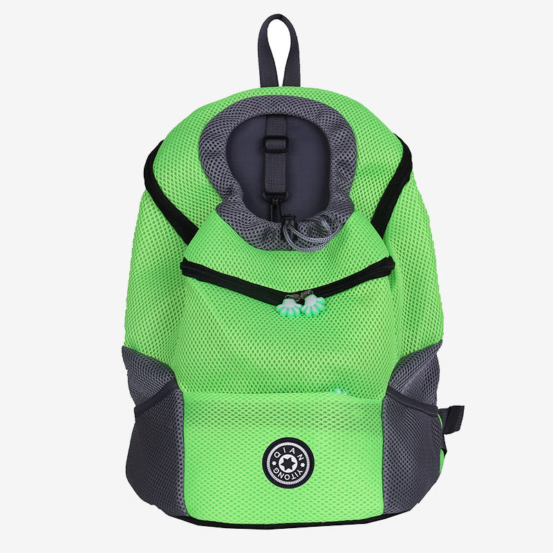 Haustierträger-Rucksack, belüfteter Netz-Rucksack mit Sicherheitsgurt