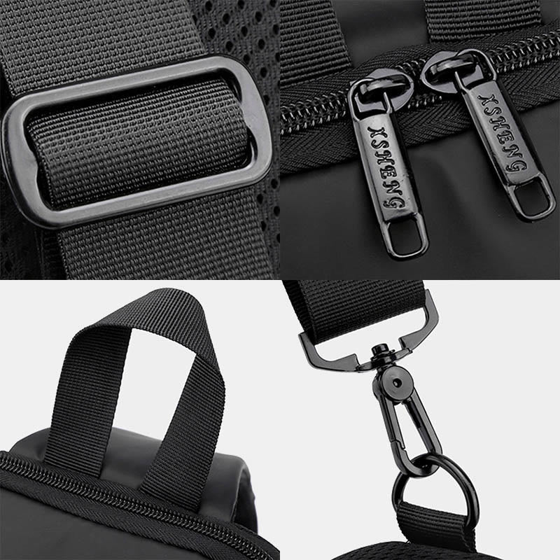 Wasserdichte, lässige Schultertasche mit USB-Ladeanschluss