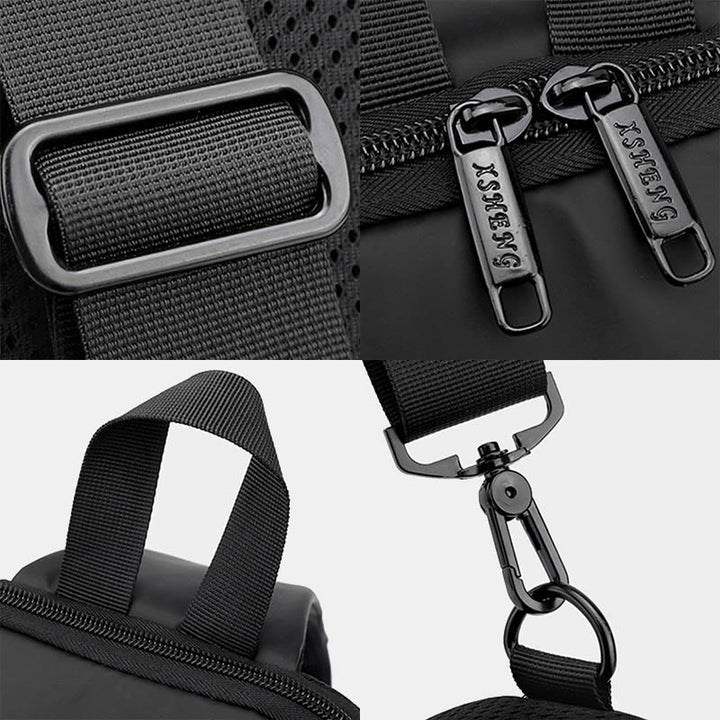 Wasserdichte, lässige Schultertasche mit USB-Ladeanschluss