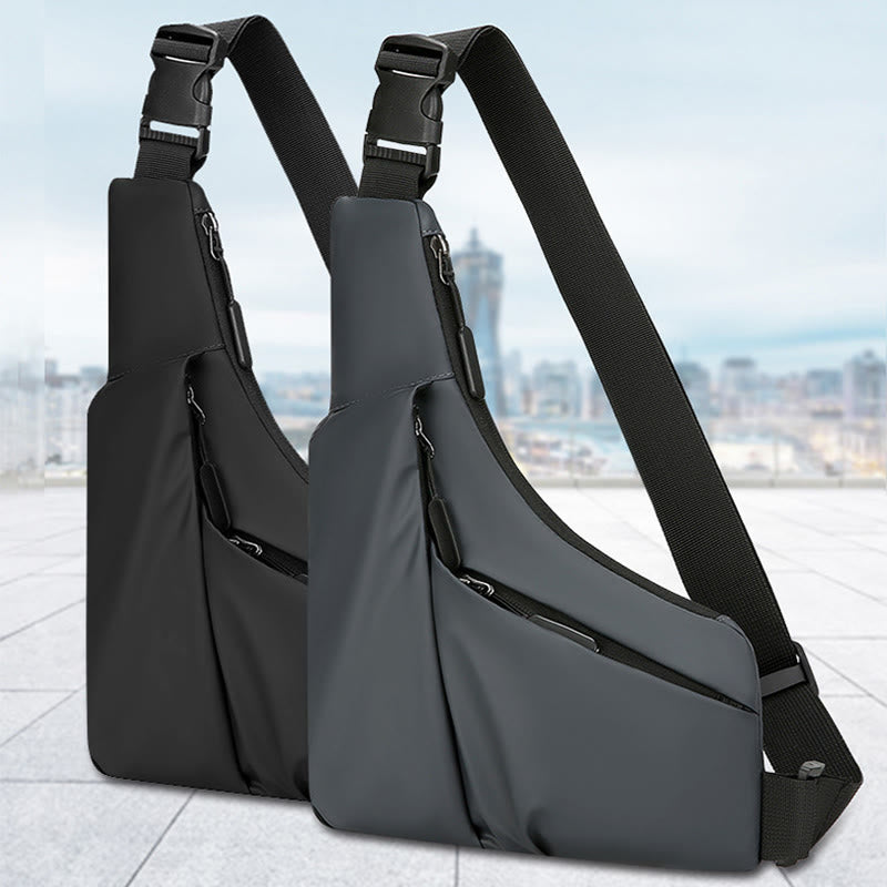 Schlanke Design-Schultertasche Diebstahlsicher Reisefreizeit-Querbody-Tasche