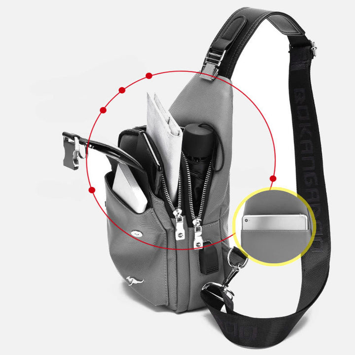 Mehrzweck-Rucksack für Herren zum Reisen, Wandern und Business mit USB-Ladefunktion