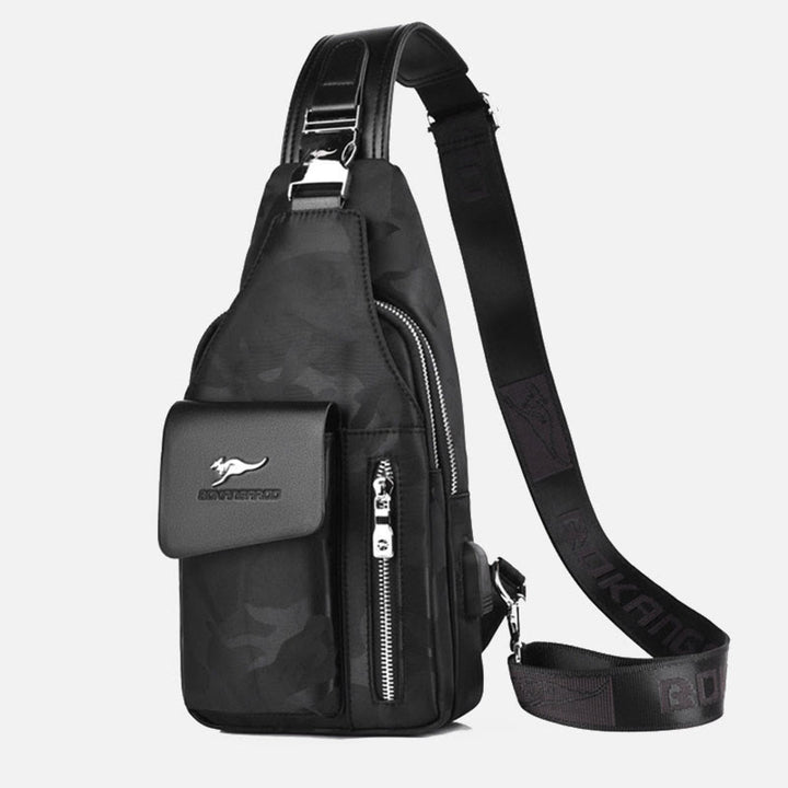 Doppelschichtige Lässige Umhängetasche Ein-Schulter Rucksack für Männer