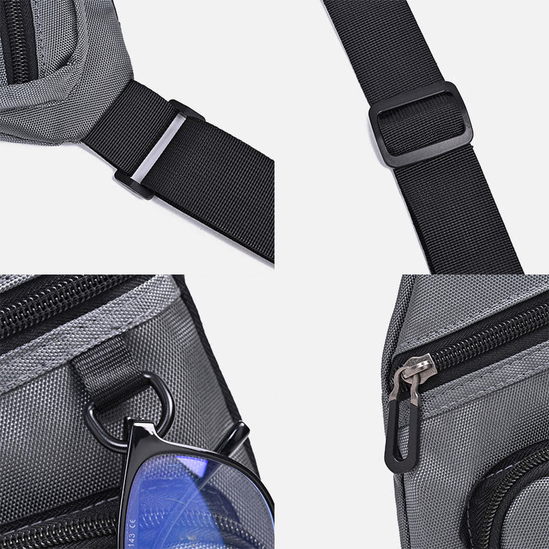 Diebstahlsichere umhängetasche mit mehreren Taschen Leichte Reise-Unterarmtasche