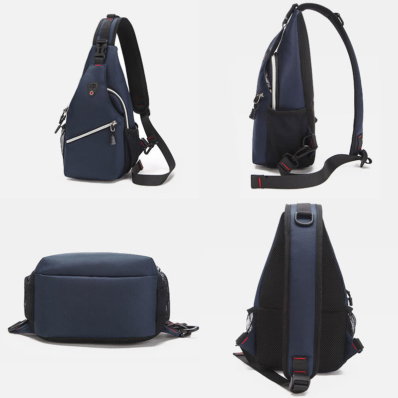 Unisex große Kapazität Oxford Ein-Schulter Rucksack Reise Wander Sling Tasche