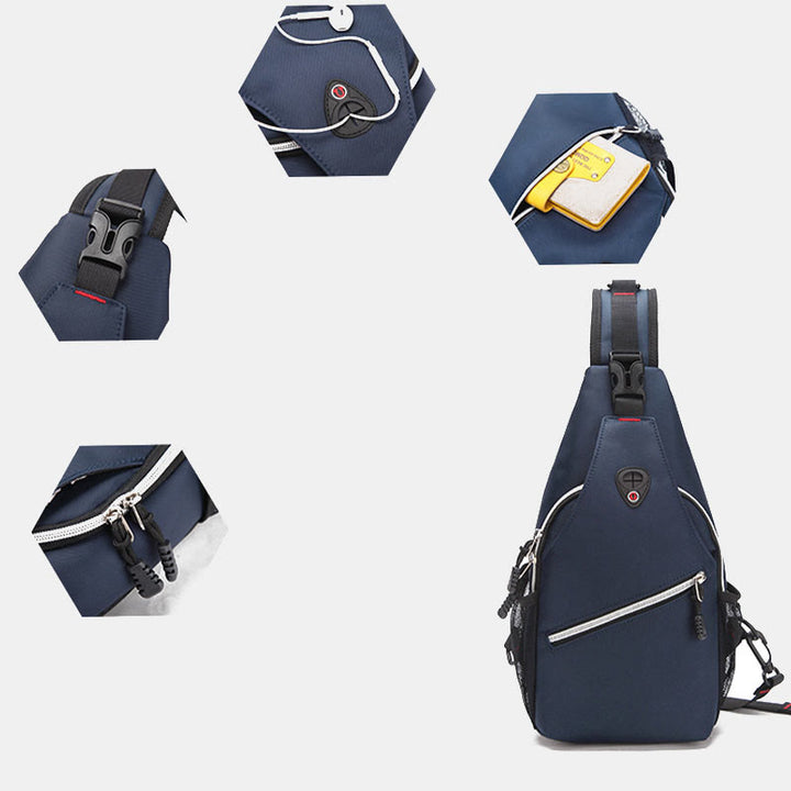 Unisex große Kapazität Oxford Ein-Schulter Rucksack Reise Wander Sling Tasche