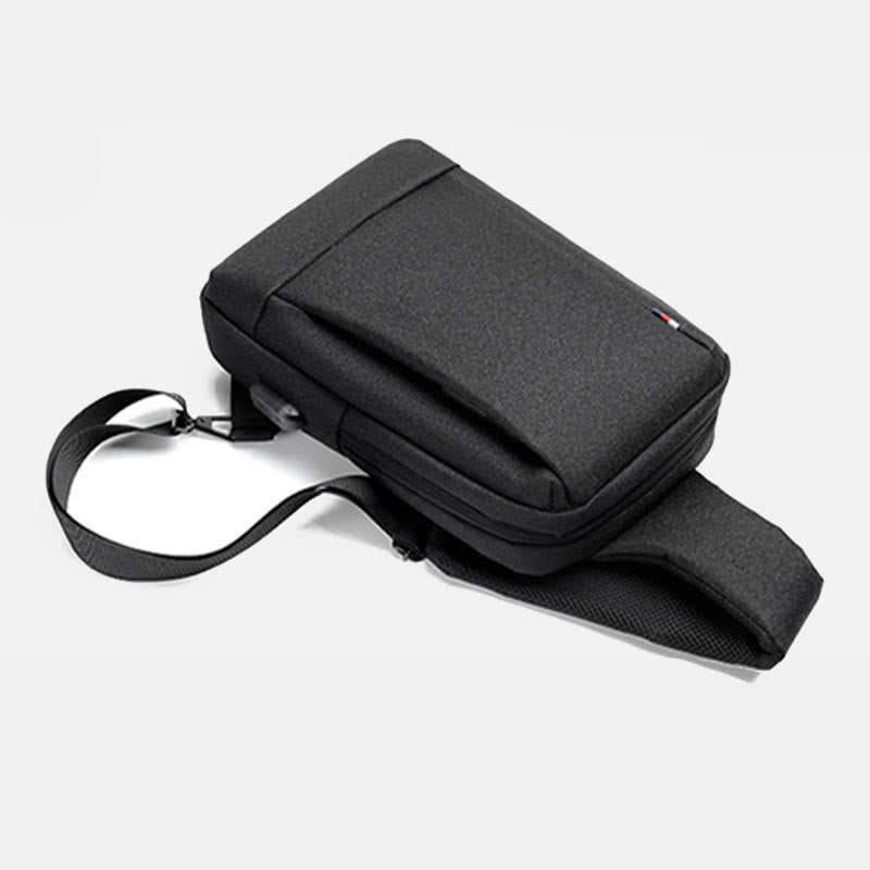 Travel Business One-Shoulder Rucksack Sling Bag mit USB-Ladeanschluss