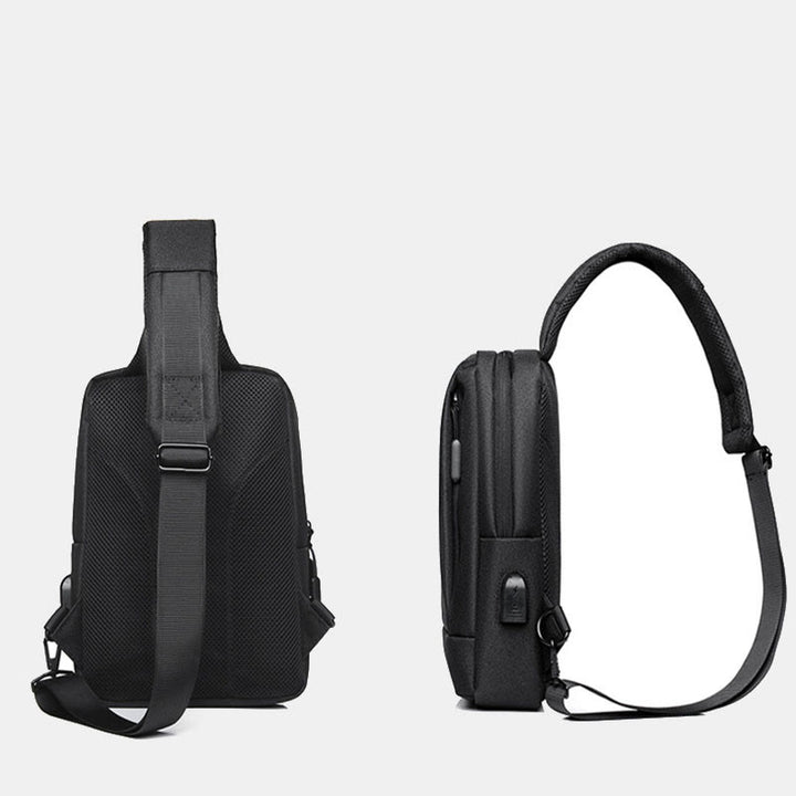 Travel Business One-Shoulder Rucksack Sling Bag mit USB-Ladeanschluss