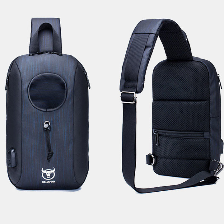 Business Sling Rucksack Brusttasche Daypack mit Flaschenhalter