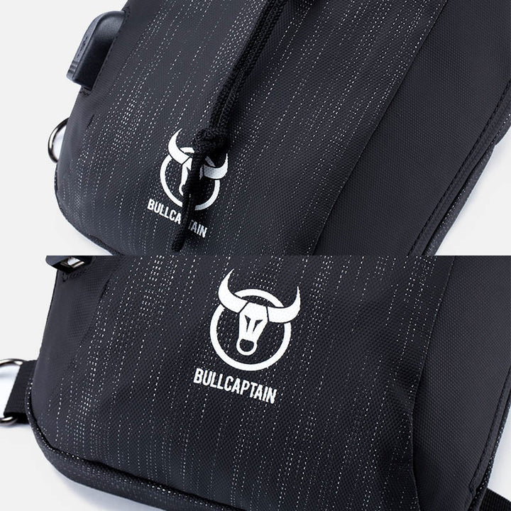 Business Sling Rucksack Brusttasche Daypack mit Flaschenhalter