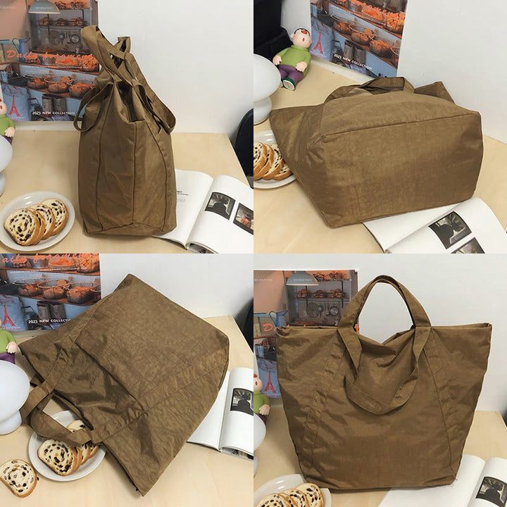 Extra große Vintage-Tote-Bag Leichte Einkaufstasche Reise-Sporthandtasche