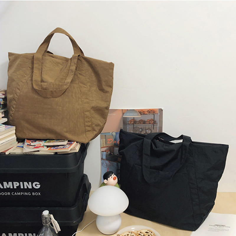 Extra große Vintage-Tote-Bag Leichte Einkaufstasche Reise-Sporthandtasche