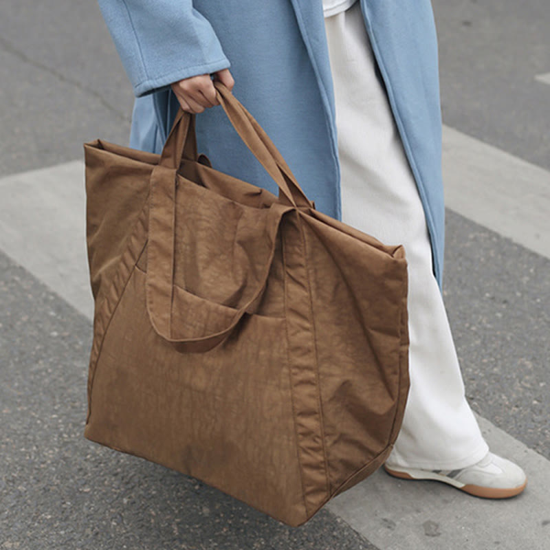 Extra große Vintage-Tote-Bag Leichte Einkaufstasche Reise-Sporthandtasche
