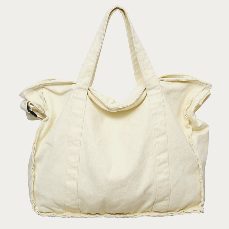 Vintage Large Canvas Tote Bag Umhängetasche für Damen und Herren