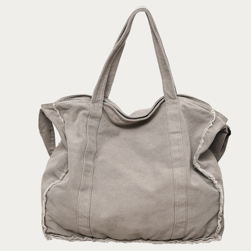 Vintage Large Canvas Tote Bag Umhängetasche für Damen und Herren