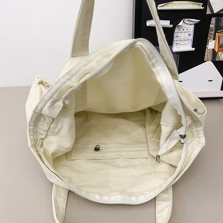 Vintage Large Canvas Tote Bag Umhängetasche für Damen und Herren
