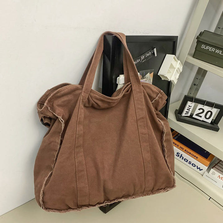 Vintage Large Canvas Tote Bag Umhängetasche für Damen und Herren