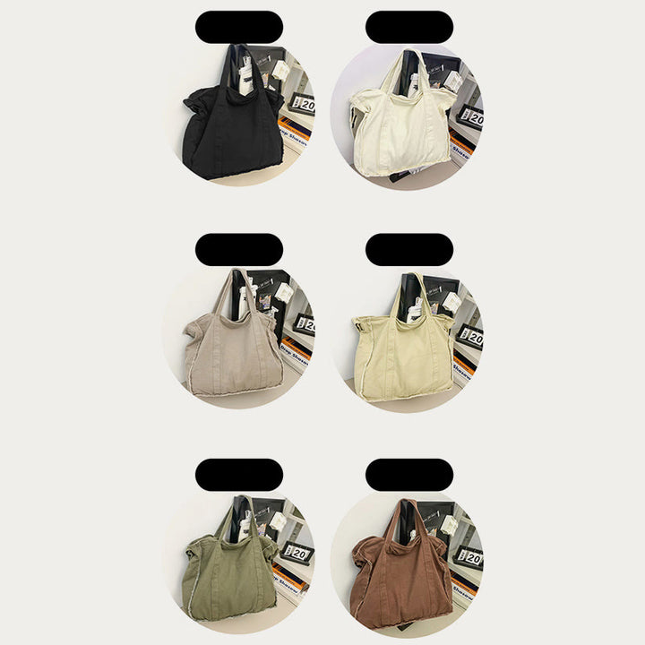 Vintage Large Canvas Tote Bag Umhängetasche für Damen und Herren