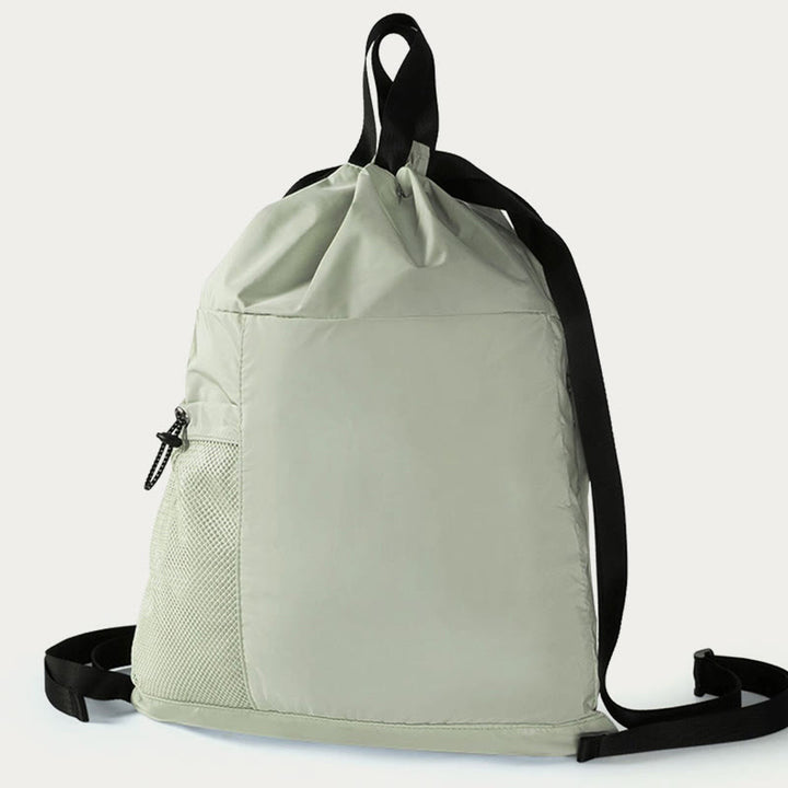 Faltbarer einfarbiger Kordelzug Rucksack Sport Reisen tragbarer Tagesrucksack