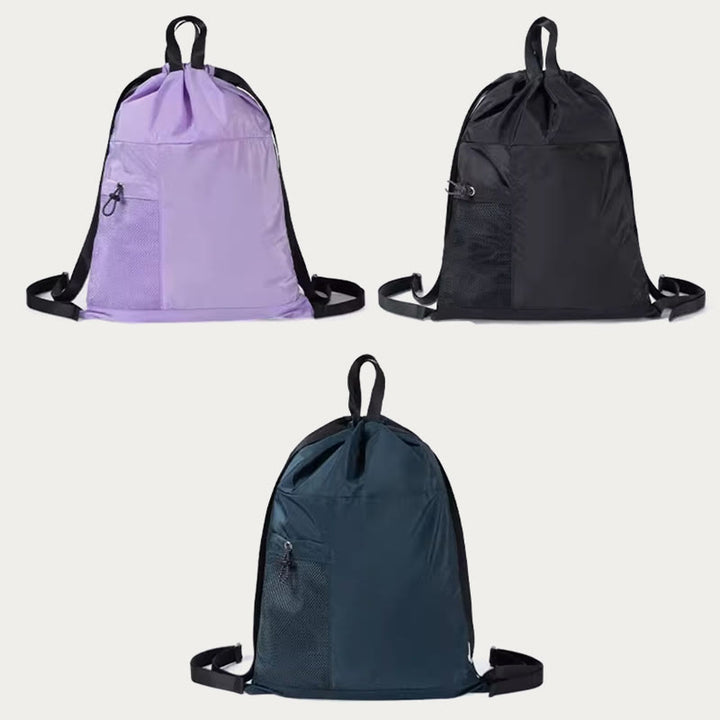 Faltbarer einfarbiger Kordelzug Rucksack Sport Reisen tragbarer Tagesrucksack