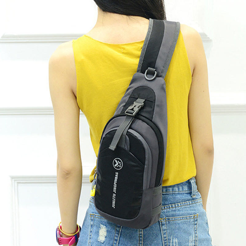 Trendiger Wandersport Sling Bag Schulterrucksack Crossbody Brusttasche