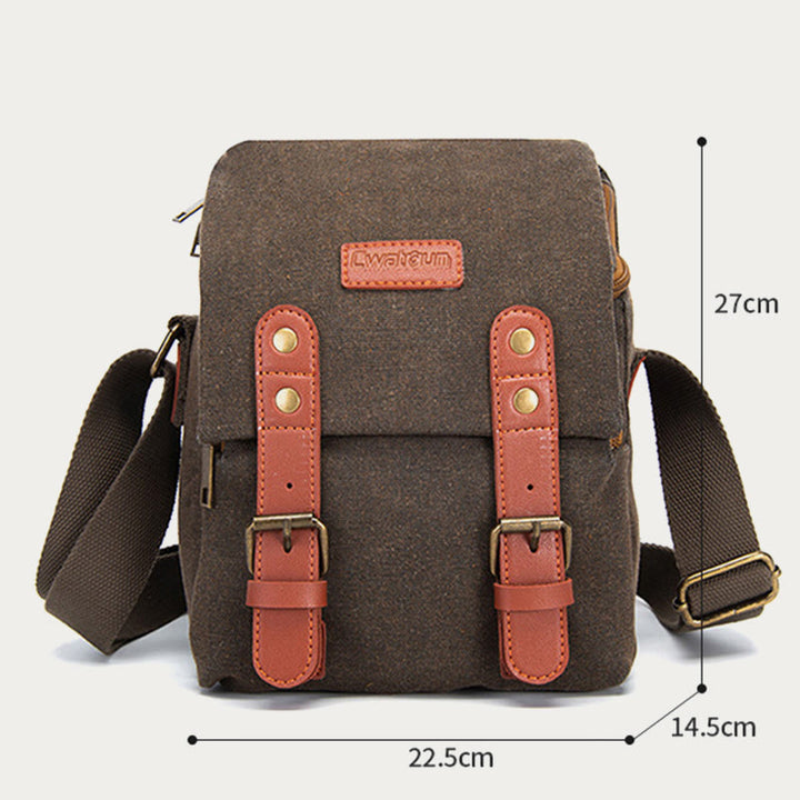 Vintage Compact Canvas Crossbody Kamera-Tasche mit abnehmbarem Einsatz