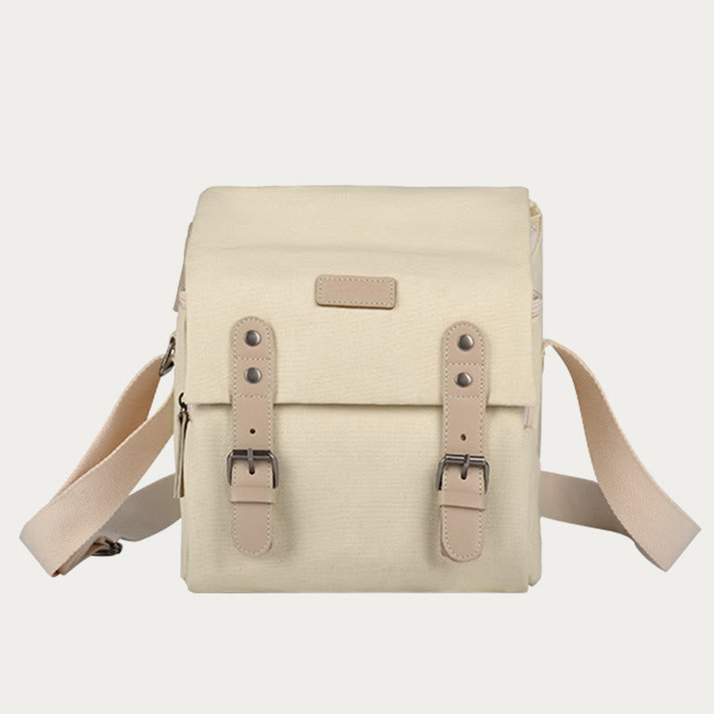 Vintage Compact Canvas Crossbody Kamera-Tasche mit abnehmbarem Einsatz