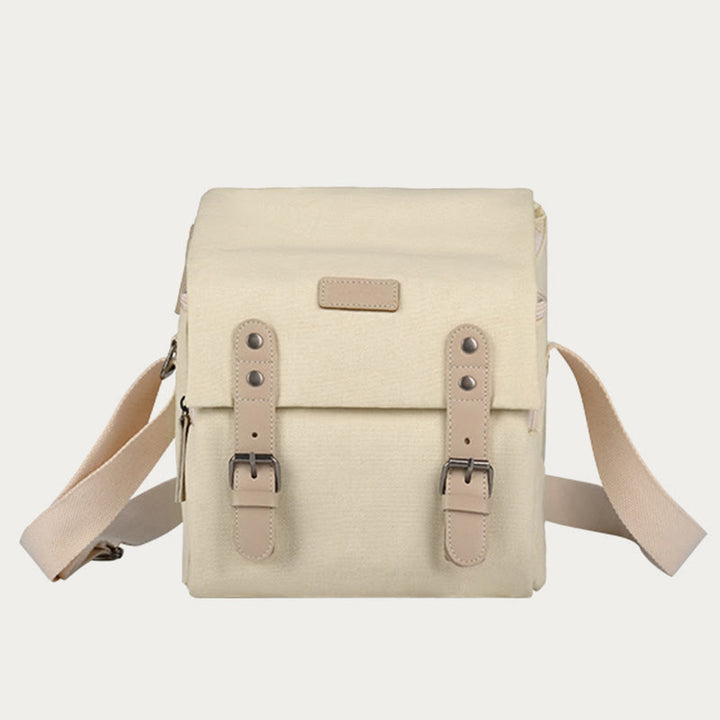 Vintage Compact Canvas Crossbody Kamera-Tasche mit abnehmbarem Einsatz