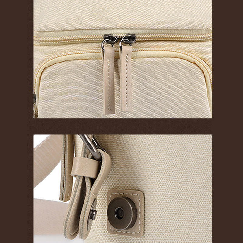 Vintage Compact Canvas Crossbody Kamera-Tasche mit abnehmbarem Einsatz