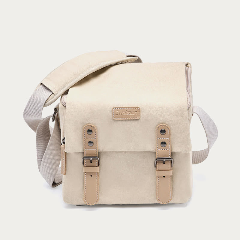 Vintage Compact Canvas Crossbody Kamera-Tasche mit abnehmbarem Einsatz