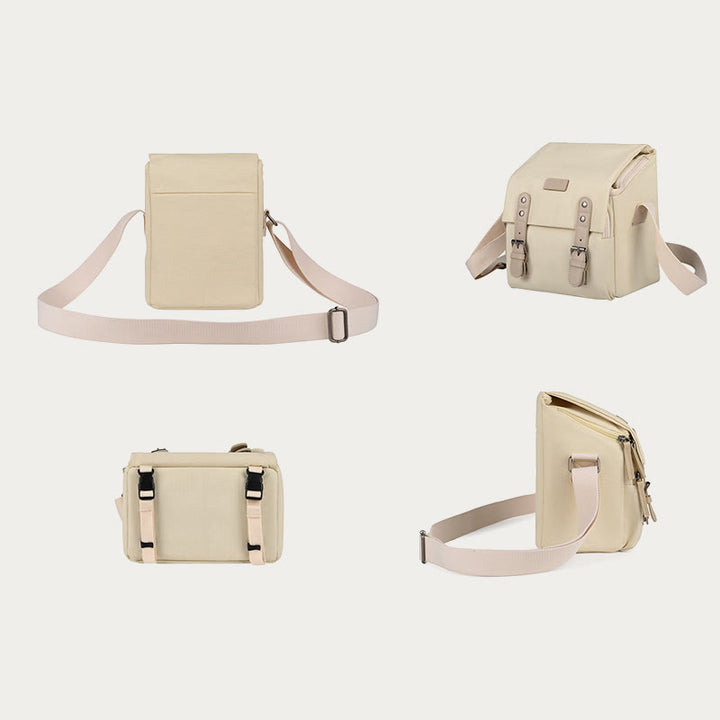Vintage Compact Canvas Crossbody Kamera-Tasche mit abnehmbarem Einsatz