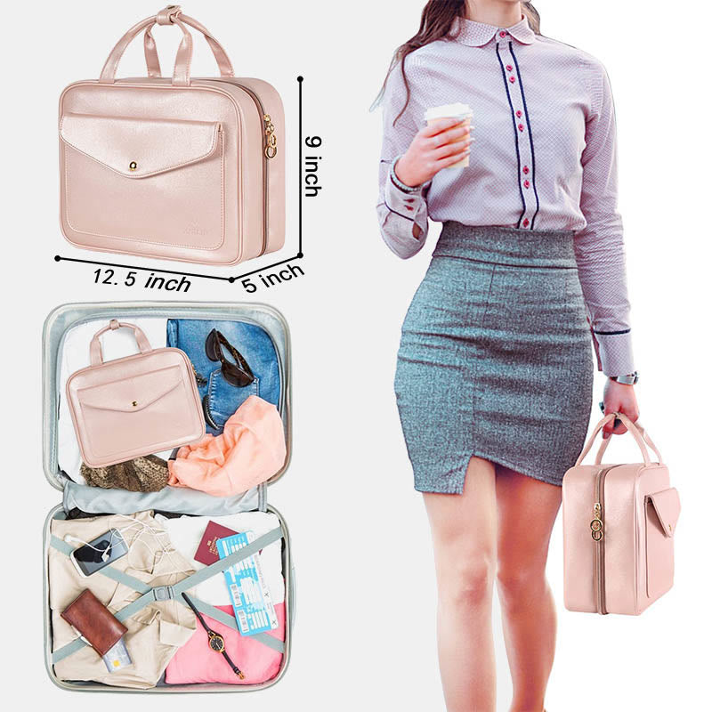 Tragbarer Kulturbeutel, Make-up-Kosmetik-Organizer mit Tasche für trockene und nasse Sachen