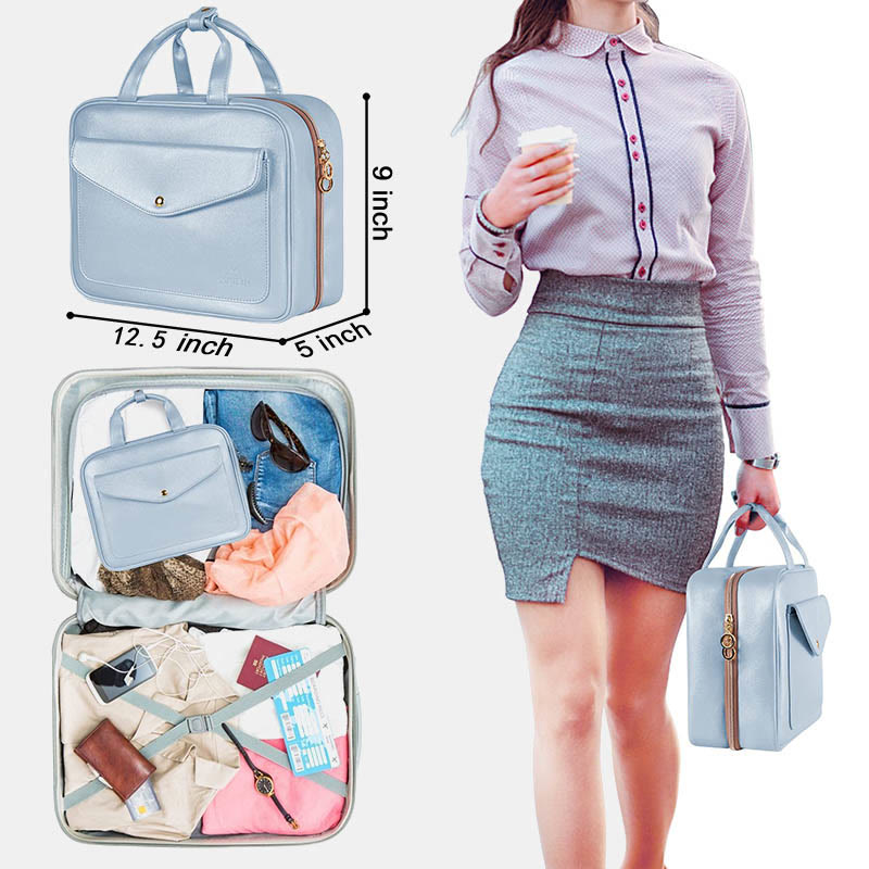 Tragbarer Kulturbeutel, Make-up-Kosmetik-Organizer mit Tasche für trockene und nasse Sachen