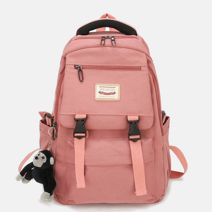 Leichter, wasserdichter, einfarbiger Nylon-Rucksack, Tagesrucksack, Büchertasche für die Reiseschule