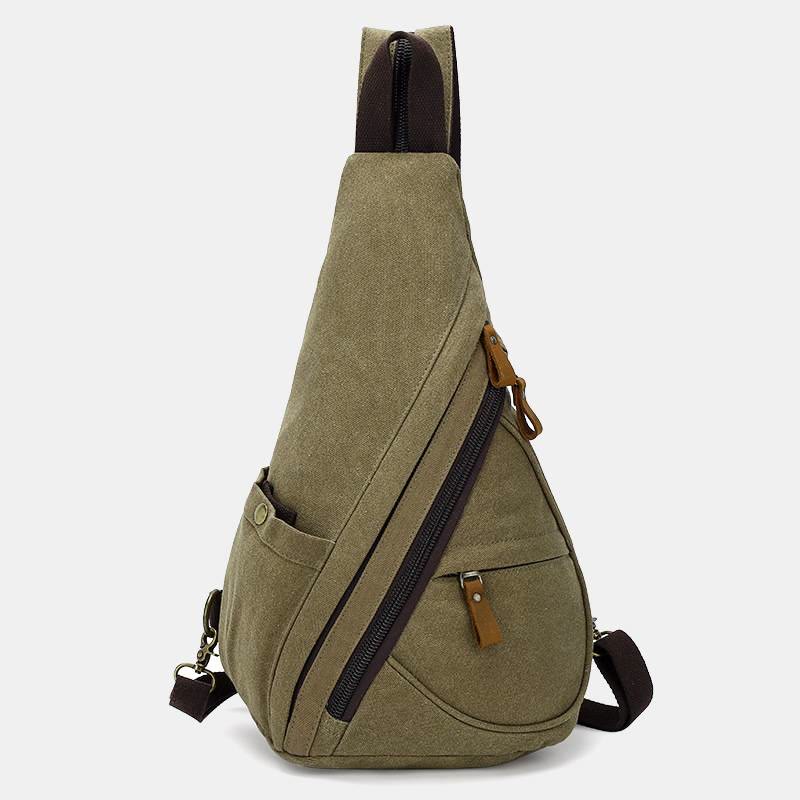 Lässiger Reise-Schulterrucksack aus Segeltuch für Damen und Herren